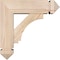 Ekena Millwork Imperial Arts and Crafts Smooth Bracket w/ Offset Brace, Douglas Fir, 5 1/2"W x 16"D x 16"H BKT0604X16X16IMP03SDF - alternate 3